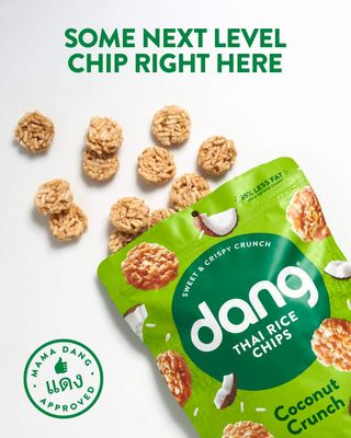 Dang Thai Rice Chips | Coconut Crunch | 4 Pack | Vegan, Gluten Free, Non Gmo Rice Crisps, Healthy Snacks Made with Whole Foods | 3.5 Oz Resealable Bags
