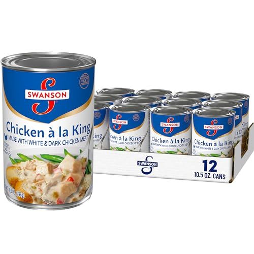 Swanson Canned Chicken a la King With White and Dark Chicken Meat, 10.5 OZ Can (Case of 12)