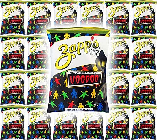 Zapp&#39;s Potato Chips, VooDoo New Orleans Kettle Style, 1.5oz (Pack of 24, Total of 36 Oz)