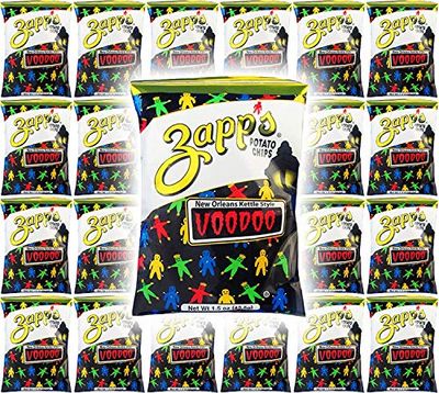 Zapp&#39;s Potato Chips, VooDoo New Orleans Kettle Style, 1.5oz (Pack of 24, Total of 36 Oz)
