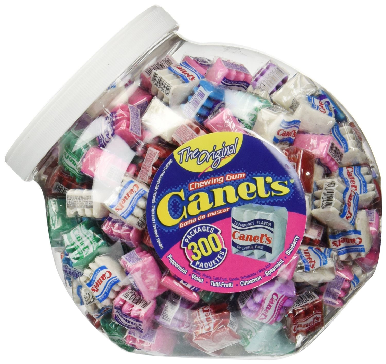 Canel&#39;s The Original Chewing Gum 6 Flavors Assortment 300 Count Tub NET WT 3 Lbs 4.91 OZ