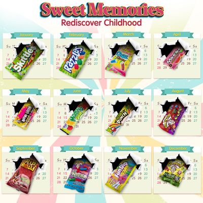 RETRO CANDY YUM Super Sour Candy Variety Pack - Assorted Sour Candy Box - Sour Candy Box for Gift, Christmas, Holiday Celebration