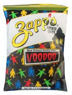 Zapp's Potato Chips, VooDoo New Orleans Kettle Style, 1.5oz (Pack of 24, Total of 36 Oz)