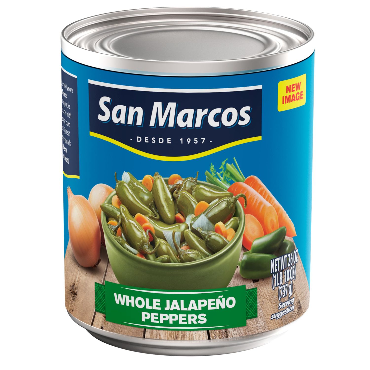 San Marcos Whole Jalapeno Peppers, 26 Ounce