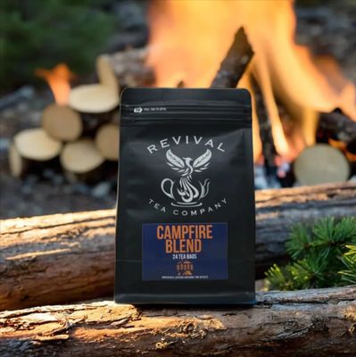 Revival Tea Company Campfire Blend - Lapsang Souchong Black Tea Blend - Loose Leaf 6 Ounces