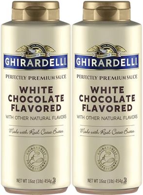 Ghirardelli White Chocolate Sauce 16 oz Squeeze Bottle (Pack of 2)