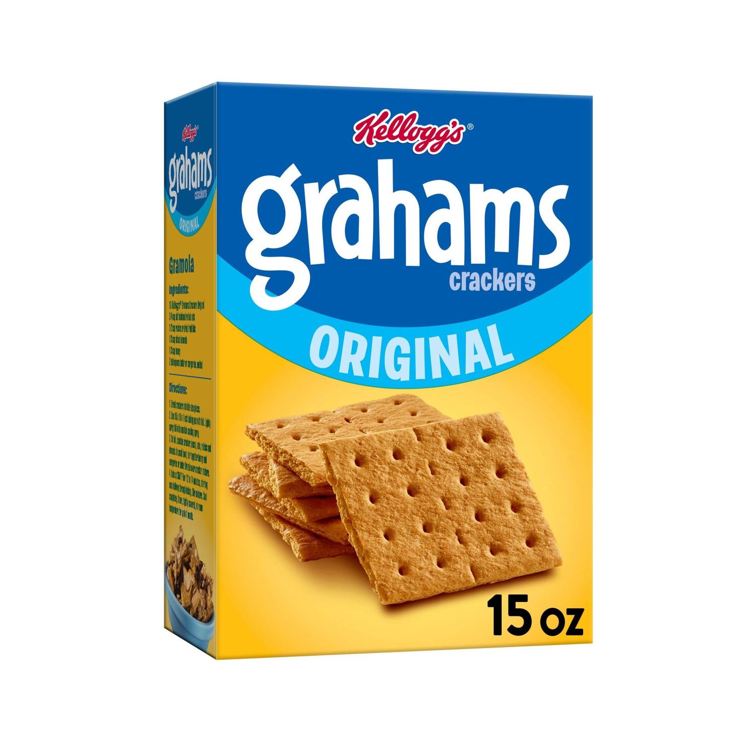 Kellogg&#39;s Grahams Crackers, Original, Easy Snacks, 15oz Box