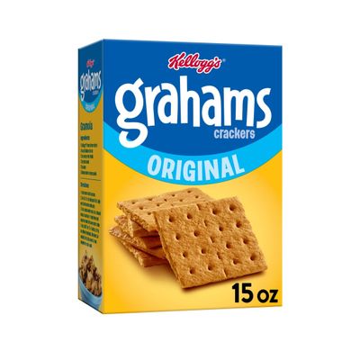 Kellogg&#39;s Grahams Crackers, Original, Easy Snacks, 15oz Box