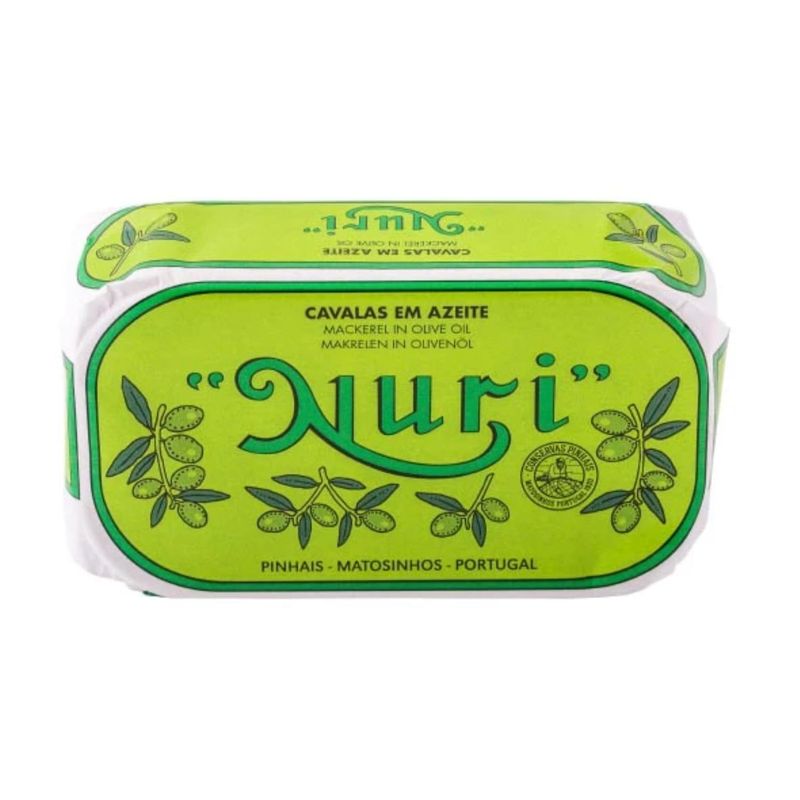 Nuri Mackerel Fillets in Olive Oil | 4 Pack | Product of Portugal | Premium Wild Caught, Hand Selected and Packaged | 100% Natural | Gourmet fish in 4.4 oz can (125 Gram)
