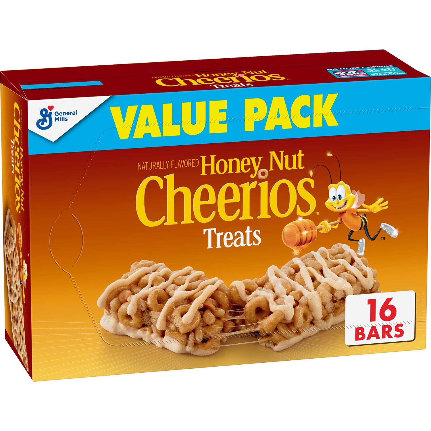 Honey Nut Cheerios Breakfast Bars, Value Pack, 16 Bars