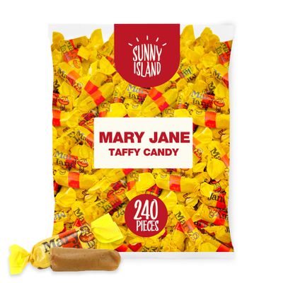 Mary Jane Candy, Peanut Butter Flavored Taffy Rolls, Gluten-Free, 2-Pound Bag