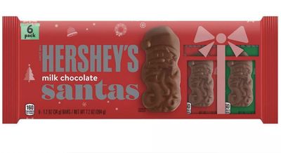 Hersheys Milk Chocolate Santa Bar, 6-Count of 1.2-Ounce bars, 7.2-Ounce Package