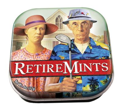 The Unemployed Philosophers Guild RetireMints Breath Mints - 1 Tin, Net Wt .4oz (12g)