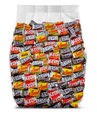 Hershey Miniatures Assortment - 2 lb Bulk Hershey Miniatures Candy Variety Pack - 100 Individually Wrapped Assorted Chocolate Candy Bars - 2 Pounds Bulk Candy Mix