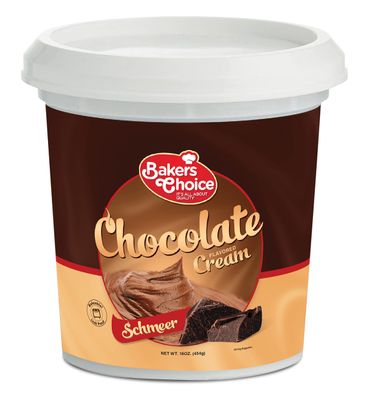 Premium Chocolate Spread -16 oz. - Rich &amp; Creamy Pastry Filling, Breakfast Syrups &amp; Toppings for Cakes, Cookies and Desserts - Dairy Free, Kosher - Chocolate Schmear By Bakers Choice