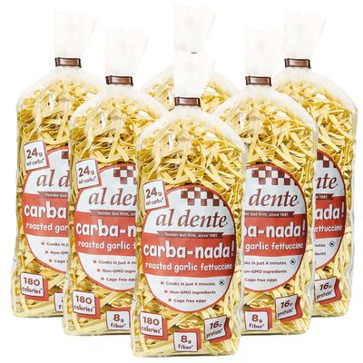 AL DENTE Carba-Nada Roasted Fettuccine, Garlic, 10 Ounce (Pack of 6)