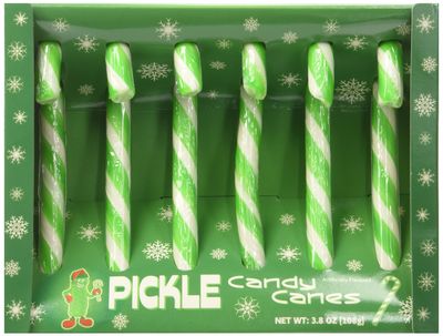 Fancy Pickle flavored Candy Canes, 3.8 OZ