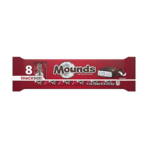 MOUNDS Coconut and Dark Chocolatey Snack Size, Candy Bars, 0.6 oz (8 Count)