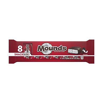 MOUNDS Coconut and Dark Chocolatey Snack Size, Candy Bars, 0.6 oz (8 Count)