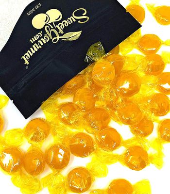 SweetGourmet Butterscotch Buttons | Arcor Premium Bulk Wrapped Hard Candy | 1 Pound