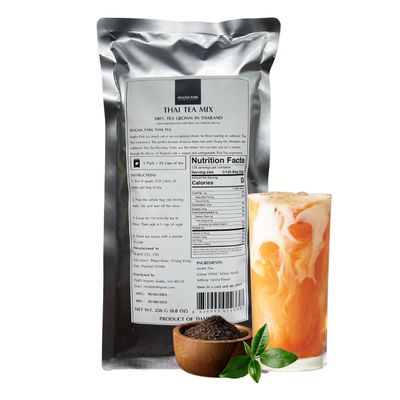 SINGHA PARK Thai Tea Mix for Restaurant/Cafe - Thai Iced Tea, Milk Tea, Bubble Tea - Assam Black Tea Mix with Vanilla - Authentic Thai Taste - Loose Leaf Tea 250g (250g (Pack of 1))