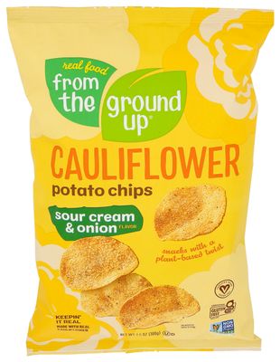 FROM THE GROUND UP Sour Cream &amp; Onion Cauliflower Chips, 3.5 OZ