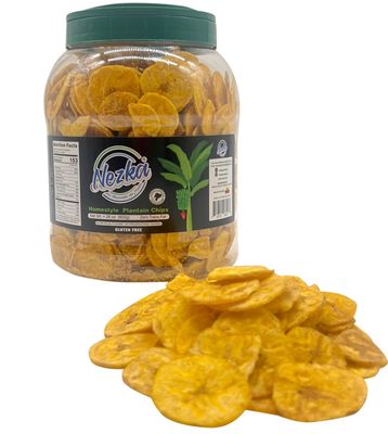 Nezka Lightly Salted Plantain Chips - Delicious Crunchy Snacks and Side Dish - Gluten Free, Vegan, Non-GMO - 28 Oz
