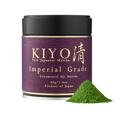 Kiyo Matcha Imperial Grade Ceremonial Uji Matcha - Pure Japanese First Harvest Ceremonial Grade Matcha Green Tea Powder from Uji, Japan (40g/1.41oz)