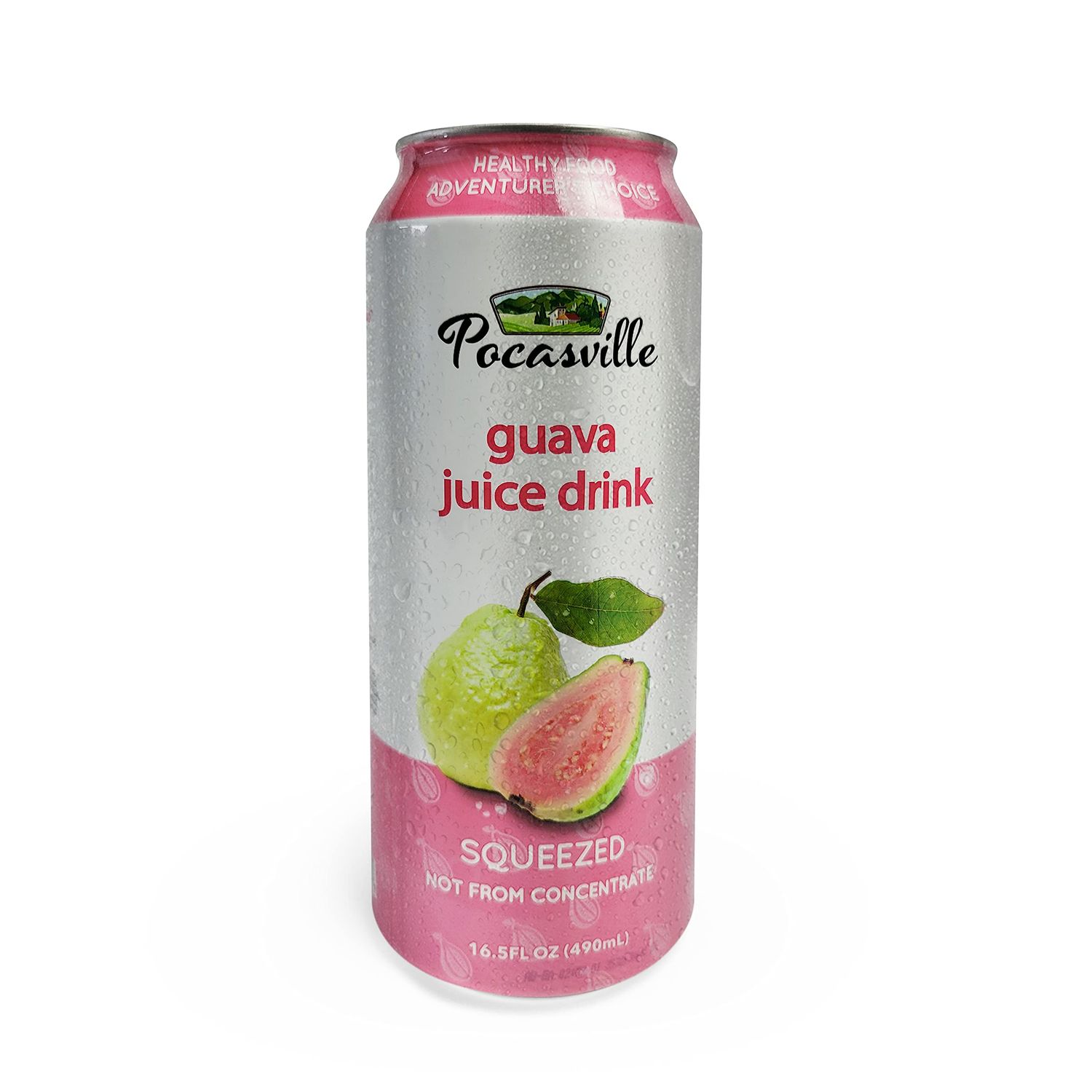 Pocasville Fruit Juices 16.5 Fluid Ounce (Pack of 12) (Guava)