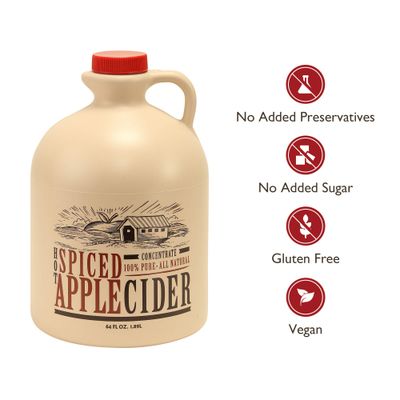 Mountain Cider Apple Cider Concentrate | Spiced Hot Apple Cider Drink | 64 fl. oz (64 servings)