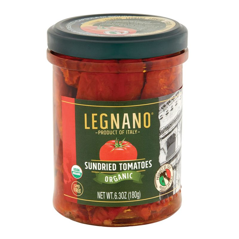 Organic Sundried Tomatoes by Legnano | Authentic Italian Sun Dried Tomatoes | USDA Organic and Non GMO Certified | Made in Italy | 6.3 oz Jar