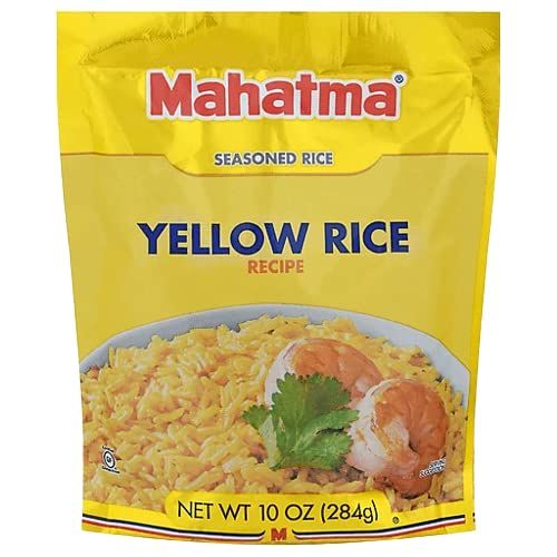 Yellow Rice, Mahatma Seasoned Rice 10 oz, (2 pack) Bundled with a JFS Recipe Card