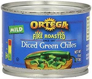 Ortega Mild Diced Green Chiles 4 Oz. Pk Of 3.