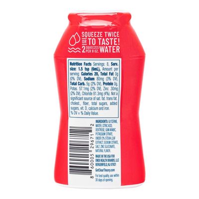 Clear Theory Water Flavoring Drops with Electrolytes, Water Enhancer Liquid Flavored Water Drink Mix, Hydration for Kids, Vegan, Gluten Free, Low Calorie, Fruit Punch, 4 Pack, 1.62 Fl Oz Bottles