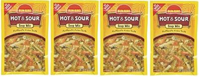 Sunbird Hot &amp; Sour Soup Mix Packets - Asian Soup Recipe - 1.34 Ounce Each Packet (Pack of 4)