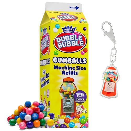 PlayO Gumballs for Gumball Machine - Refill Bubble Gum 20-Ounce - Carton of Double Bubble Assorted Gum Ball Candies -Kosher