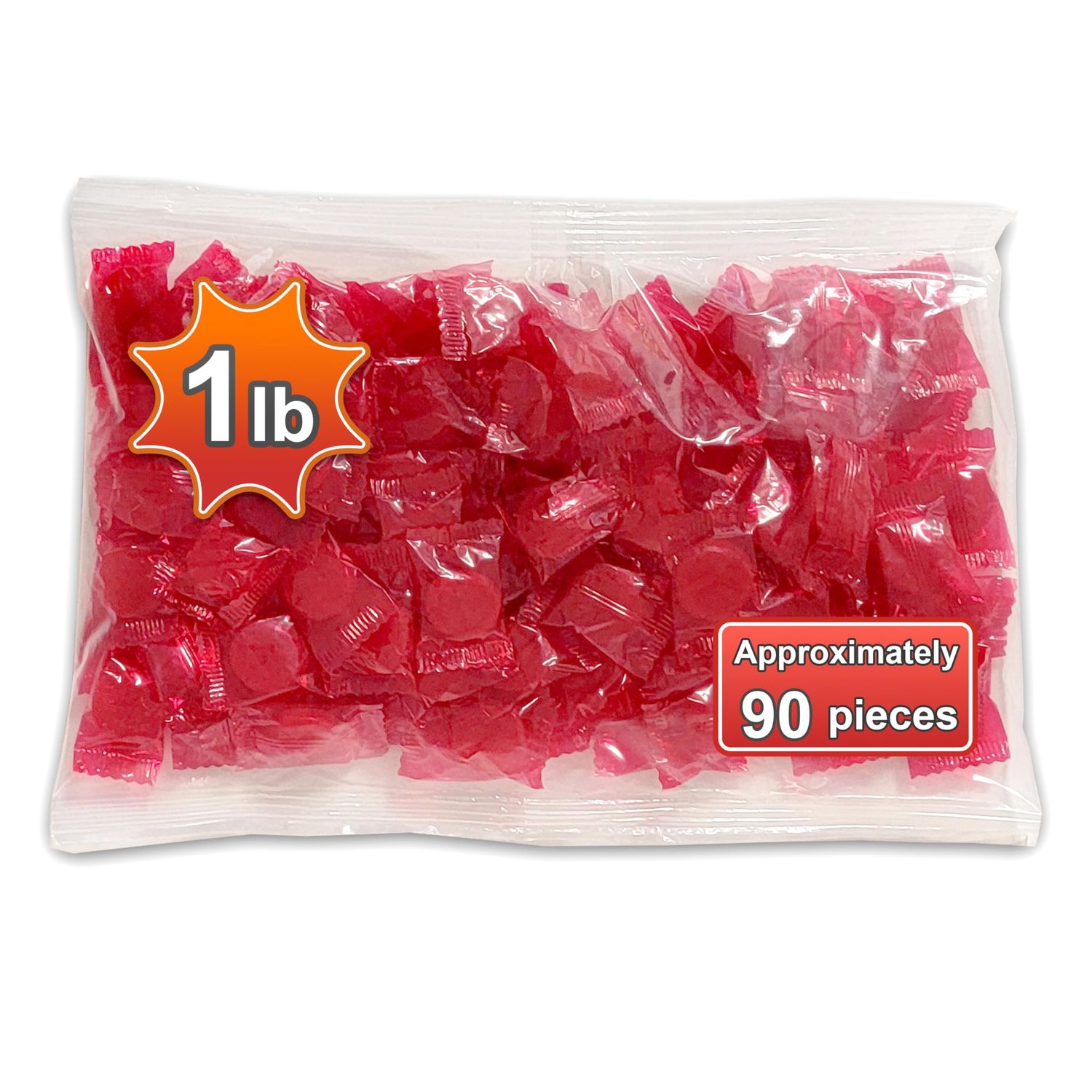 Cinnamon Discs 1 Pound Bulk-Hard Candy-Individually Wrapped-Cinnamon Disc-Candy Disk.