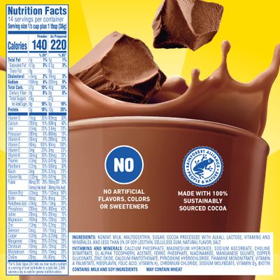 Carnation Breakfast Essentials Powder Drink Mix, Rich Milk Chocolate, 17.7 Ounce Jar (Pack of 6)