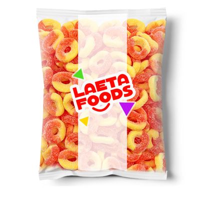 Peach Rings Gummy Candy, Sour and Sweet (1 Pound Bag)