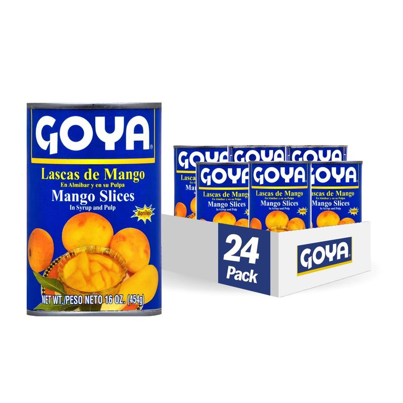 Goya Foods Mango Slices in Heavy Syrup, 16 Ounce (Pack of 24)