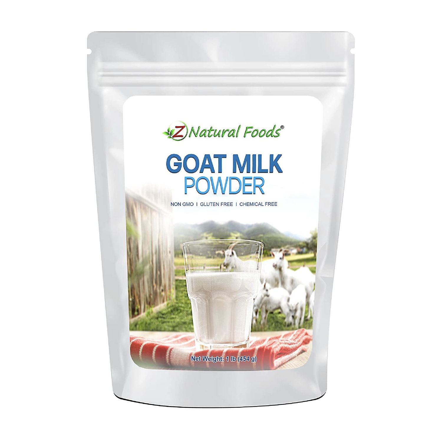 Z Natural Foods Goat Milk Powder - Pure Netherlands Full Cream Milk, Powdered Goat Milk, Highly Nutritious, Easy Digestion - Whole Goats Milk for Adults for Smoothies, Cooking, Baking, 1 lb