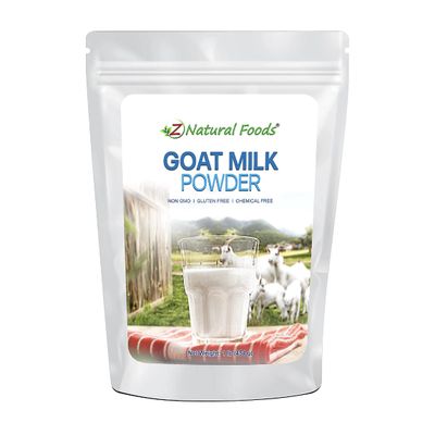 Z Natural Foods Goat Milk Powder - Pure Netherlands Full Cream Milk, Powdered Goat Milk, Highly Nutritious, Easy Digestion - Whole Goats Milk for Adults for Smoothies, Cooking, Baking, 1 lb