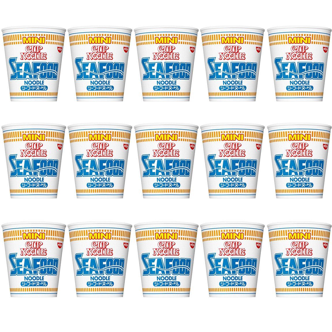 Cup Noodle Seafood Mini 1.3oz 15pcs Box Set Japanese Instant Ramen Ninjapo