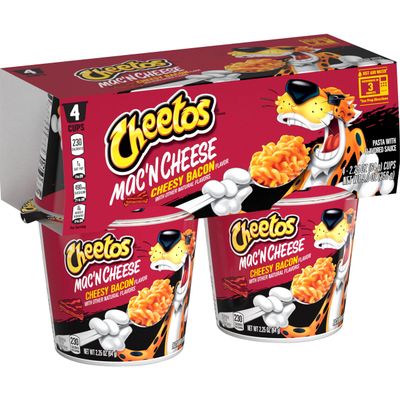 Cheetos Mac &amp; Cheese Cups, Cheesy Bacon, (4 Cups)