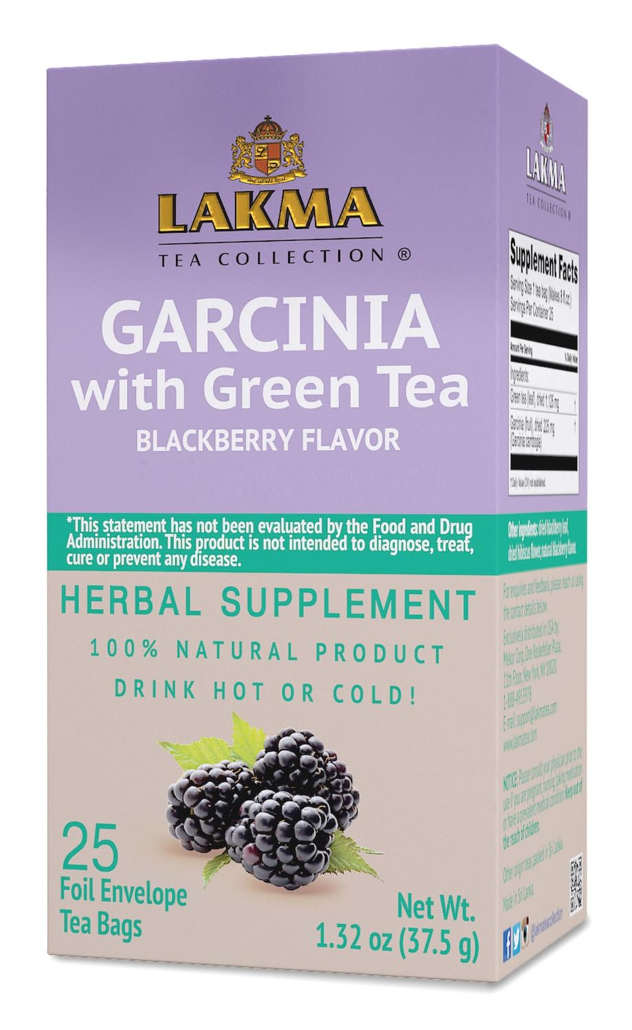 HYLEYS Lakma Super Cleanse Tea with Acai Berry - 25 Tea Bags