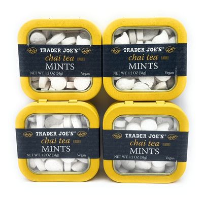 Chai Tea Flavored Mints by Trader Joes1.2 oz Each - (Pack of 4)