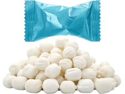 The Dreidel Company Baby Blue Buttermints, Mint Candies, After Dinner Mints, Butter Mint Candy, Fat-Free, Individually Wrapped (55 Pieces)