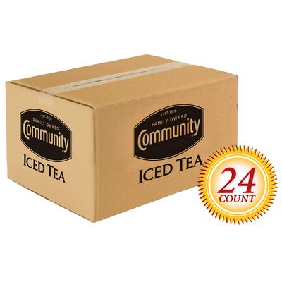Community Coffee Pre-Measured Iced Tea Filter Packs for 3 Gallon Commercial Tea Urns, 24 Count (Pack of 1)