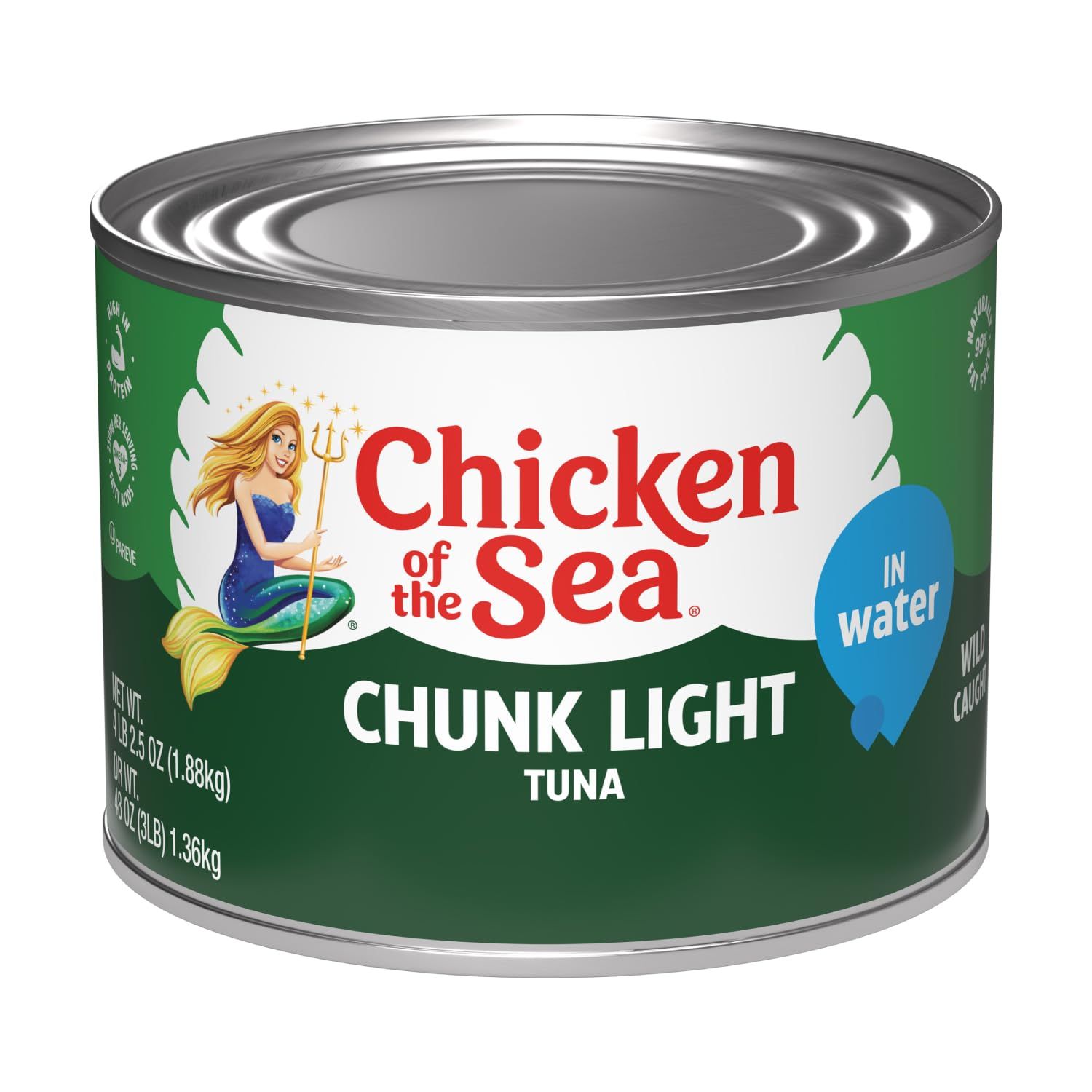 Chicken of the Sea Chunk Light Tuna in Water, Wild Caught Tuna, 66.5-Ounce Can (Pack of 1)