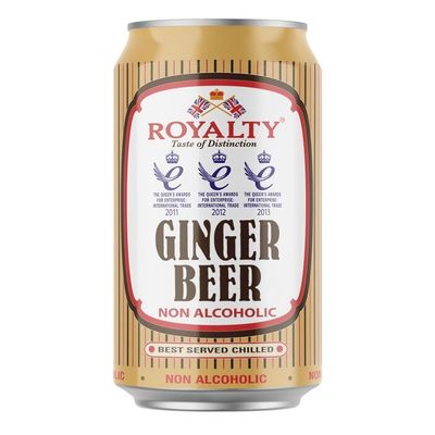 Royalty Non-Alcoholic Ginger Beer Can 11.15 Ounce (Pack of 12)